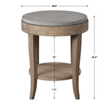 Modern European furniture - Round Birch Wood Side Table - www.oroa.com