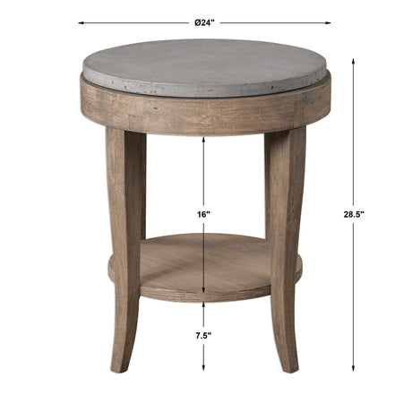 Modern European furniture - Round Birch Wood Side Table - www.oroa.com
