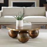 Sphere Base Aluminum Coffee Table | Uttermost Triplet