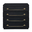 Modern European furniture - Black Mahogany 4-Drawer Accent Chest - www.oroa.com