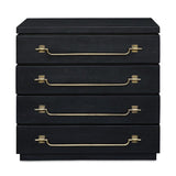 Modern European furniture - Black Mahogany 4-Drawer Accent Chest - www.oroa.com