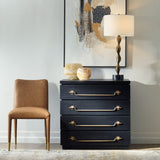 Modern European furniture - Black Mahogany 4-Drawer Accent Chest - www.oroa.com