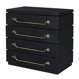 Modern European furniture - Black Mahogany 4-Drawer Accent Chest - www.oroa.com