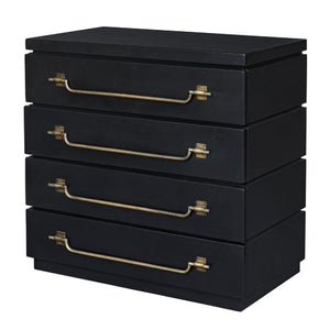   Black Mahogany 4-Drawer Accent Chest | Oroa.com