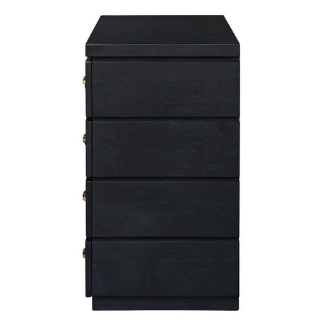 Modern European furniture - Black Mahogany 4-Drawer Accent Chest - www.oroa.com