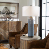Distressed Blue Ceramic Table Lamp | Uttermost Vicente