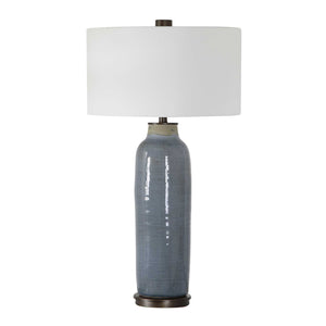   Distressed Blue Ceramic Table Lamp | Oroa.com