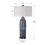 Distressed Blue Ceramic Table Lamp | Uttermost Vicente