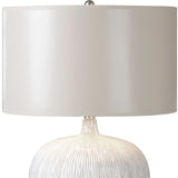 Distressed White Ceramic Table Lamp | Uttermost Georgios
