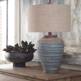 Blue Crackled Ceramic Table Lamp | Uttermost Pelia