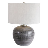 Black Etched Ceramic Table Lamp | Uttermost Mikkel