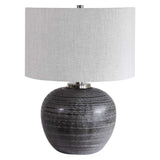 Black Etched Ceramic Table Lamp | Uttermost Mikkel