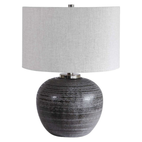 Black Etched Ceramic Table Lamp | Uttermost Mikkel