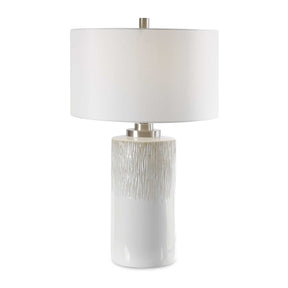 Modern European furniture - Beige Dripped Ceramic Table Lamp by Uttermost Georgios - www.oroa.com