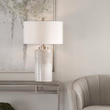 Beige Dripped Ceramic Table Lamp | Uttermost Georgios