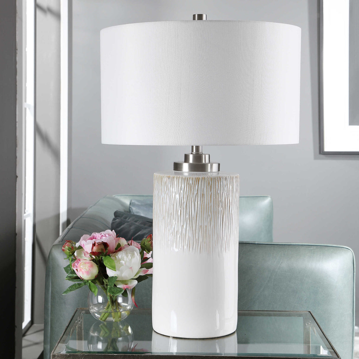   Beige Dripped Ceramic Table Lamp | Oroa.com