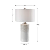 Beige Dripped Ceramic Table Lamp | Uttermost Georgios