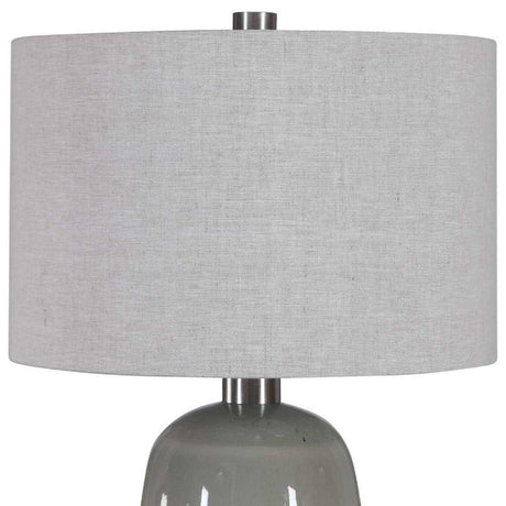 Modern European furniture - Terracotta & Green Ceramic Table Lamp - www.oroa.com