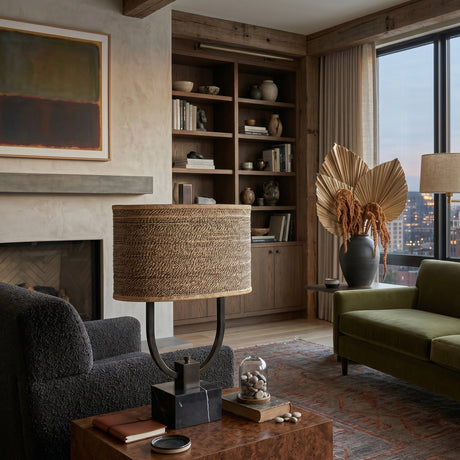   Modern European furniture - Woven Rattan Table Lamp - www.oroa.com | Oroa.com