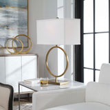 Brushed Brass Ring Table Lamp | Uttermost Duara