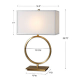 Brushed Brass Ring Table Lamp | Uttermost Duara