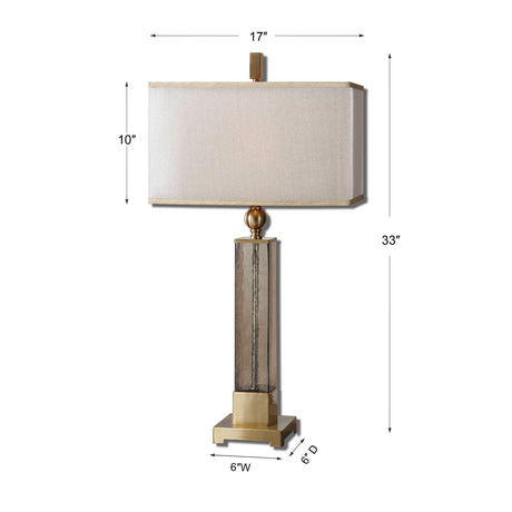 Amber Glass Table Lamp | Uttermost Caecilia