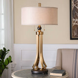Brushed Brass Modern Table Lamp | Uttermost Selvino