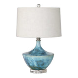 Blue Tie-Dyed Ceramic Table Lamp | Uttermost Chasida