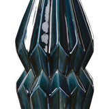Blue Faceted Ceramic Table Lamp | Uttermost Prussian