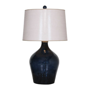 Modern European furniture - Hammered Blue Glass Table Lamp - www.oroa.com 