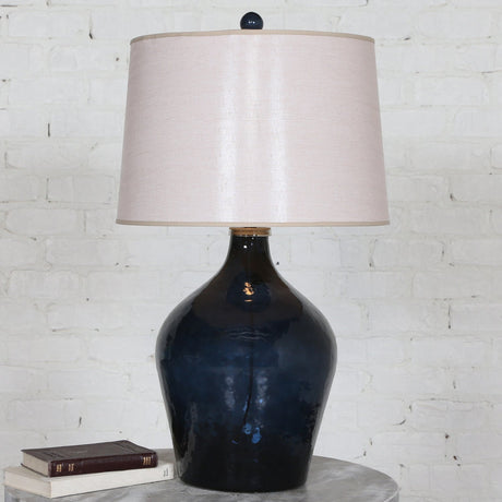 Hammered Blue Glass Table Lamp | Uttermost Lamone