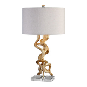 Modern European furniture - Gold Entwined Table Lamp by Uttermost Twisted Vines - www.oroa.com