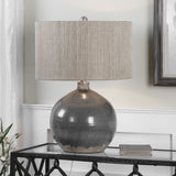Gray Rounded Ceramic Table Lamp | Uttermost Vardenis