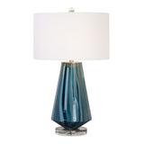 Teal Gray Glass Table Lamp | Uttermost Pescara