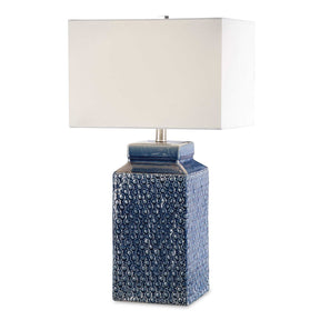 Modern European furniture - Textured Blue Ceramic Table Lamp by Uttermost Pero - www.oroa.com
