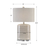 Modern European furniture - Textured Oval Ceramic Table Lamp - www.oroa.com
