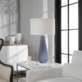 Modern European furniture - Twisted Gray Glass Table Lamp - www.oroa.com
