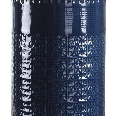 Blue Embossed Ceramic Table Lamp | Uttermost Thalia