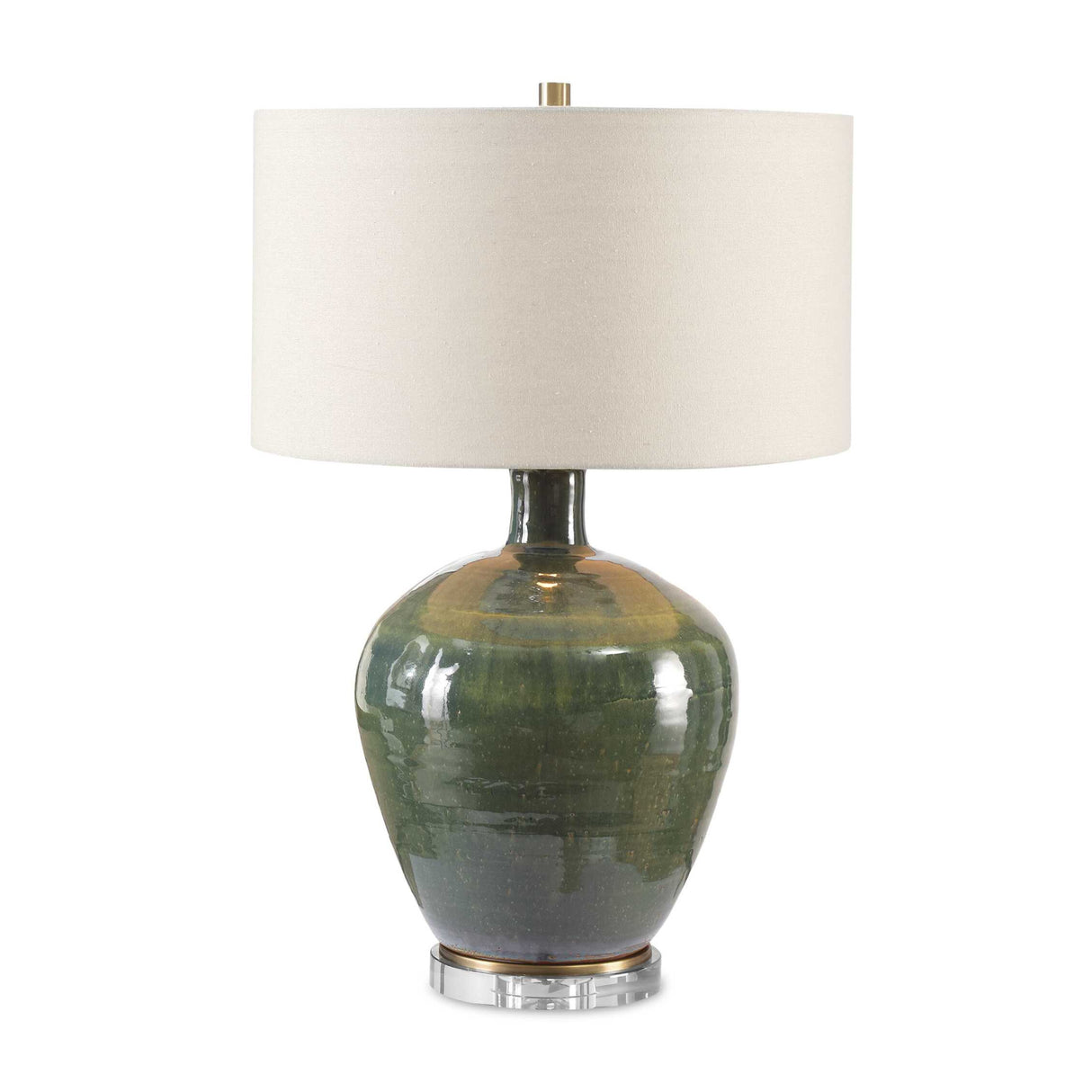   Green Glazed Ceramic Table Lamp | Oroa.com