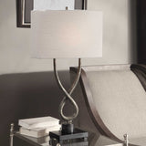Twisted Aged Silver Table Lamp | Uttermost Talema