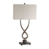Twisted Aged Silver Table Lamp | Uttermost Talema