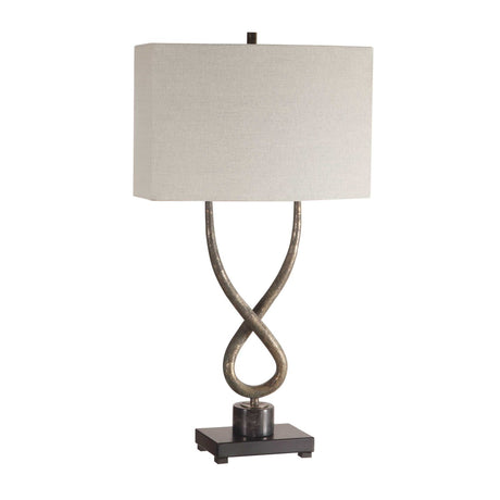 Twisted Aged Silver Table Lamp | Uttermost Talema