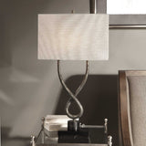 Twisted Aged Silver Table Lamp | Uttermost Talema