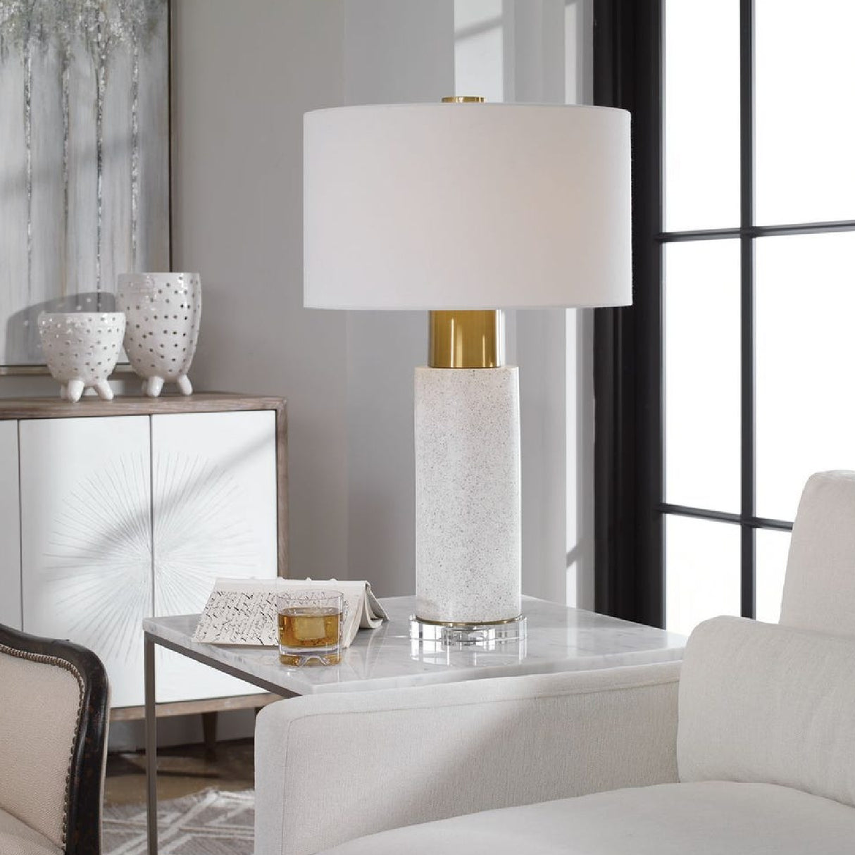   Bleached Concrete Table Lamp | Oroa.com