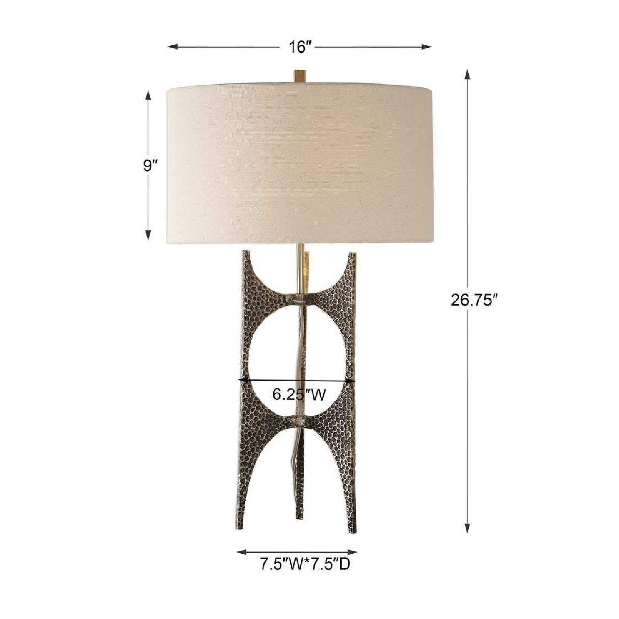  Hammered Cast Iron Table Lamp | Oroa.com