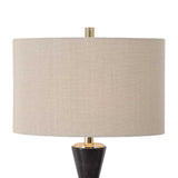 Hourglass Black Marble Table Lamp | Uttermost Alastair