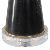 Hourglass Black Marble Table Lamp | Uttermost Alastair