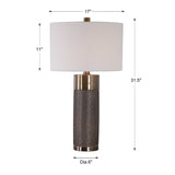 Textured Bronze Ceramic Table Lamp | Uttermost Brannock