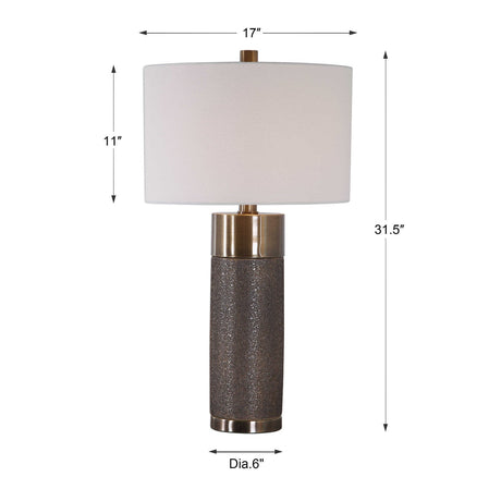 Textured Bronze Ceramic Table Lamp | Uttermost Brannock