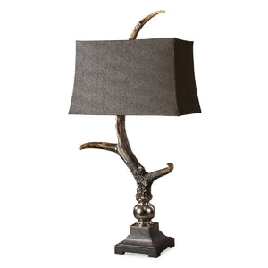   Brown Suede Shade Table Lamp | Oroa.com